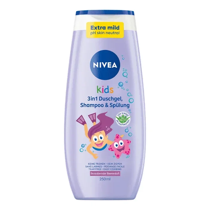 Nivea Kids 3 in 1 Berry Shower Care (250 ml) #10082890