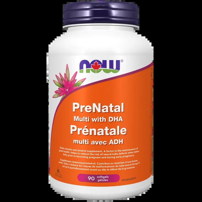 NOW Foods Pre-Natal Multivitamin with DHA Softgels, 180 ct