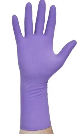O&M Halyard Inc Purple Nitrile-Xtra Exam Glove Medium NonSterile Nitrile Extended Cuff Length Textured Fingertips Purple Chemo Tested – 50602