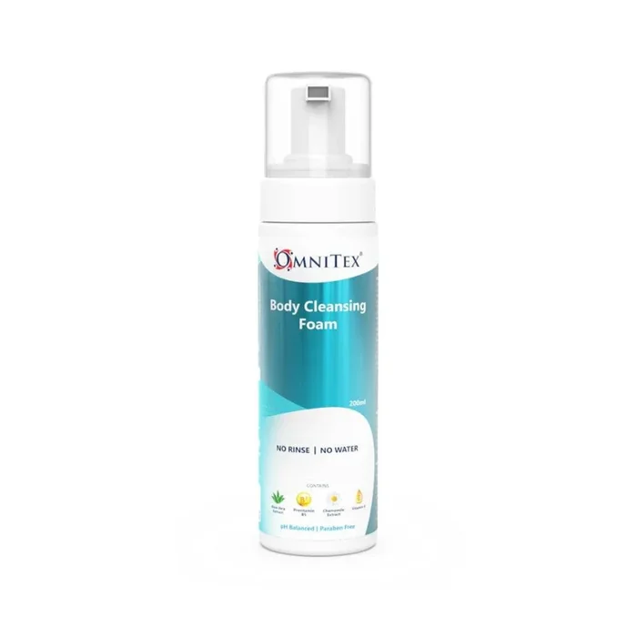 Omnitex 200ml Rinse Free Body Cleansing Foam