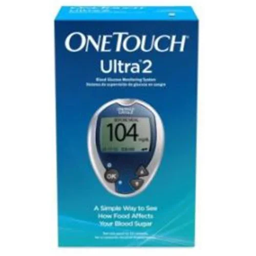 OneTouch Ultra 2 Glucose Meter (500 Read, 5s Results, No Code)