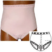 OPTIONS Split-Lace Crotch with Built-In Barrier/Support, Light Yellow, Center Stoma, X-Large 10, Hips 45″ – 47″
