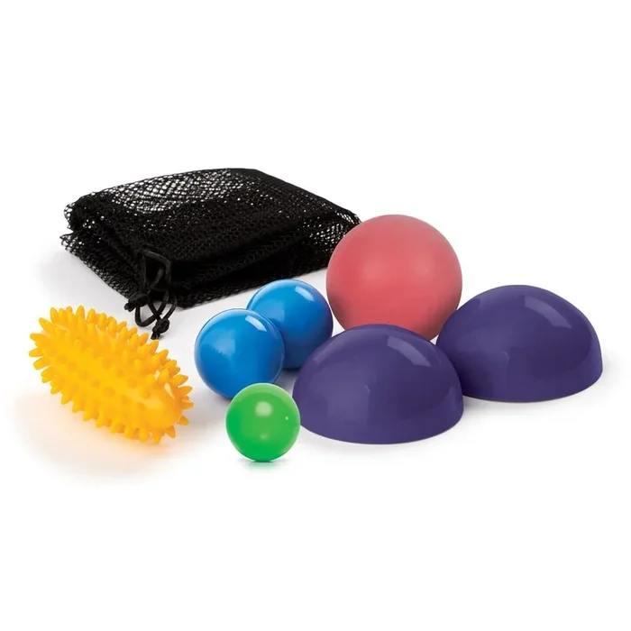 OPTP Portable Massage Ball Set – Includes 7 Massagers & Bag
