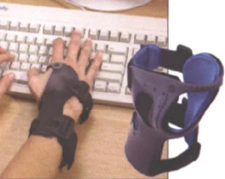 Ossur Exoform Wrist Support Suede / Flannel Left Hand Black / Blue Medium – 517085