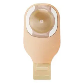 Ostomy Pouch One-Piece System 12 Inch Length Drainable Soft Convex, Pre-Cut