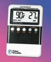 PANTek Technologies LLC Traceable Digital Thermometer / Hygrometer Fahrenheit / Celsius 32° to 122°F (0 to 50°C) Solid State Probe Wall Mount Battery Operated – 1166113