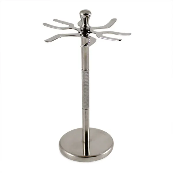 Parker 4PDSS Stainless Steel Deluxe Safety Razor and Shave Brush Stand #10068043