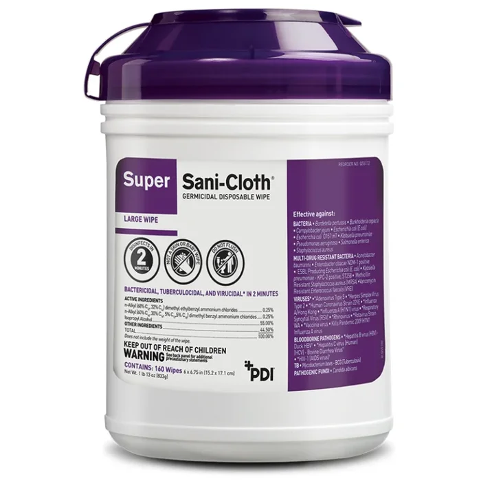 PDI Sani-Cloth Germicidal Disposable Wipes Large Canister