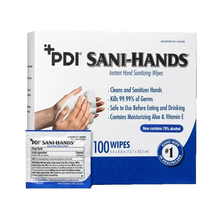 PDI Sani-Hands Instant Hand Sanitizing Wipes – Individually Wrapped