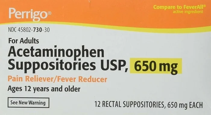Perrigo Acetaminophen Suppositories 650mg 12ct