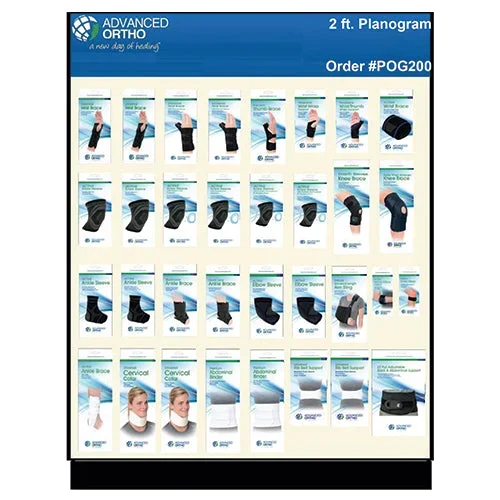 Planogram Orthopedic Braces & Supports 2′ w/53 Facings