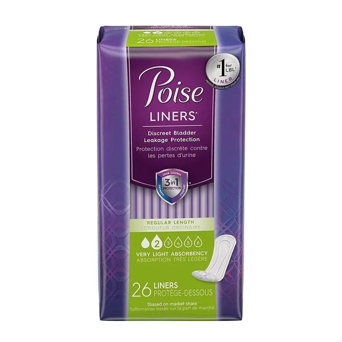 Poise Daily Liners For Light Bladder Leaks – Very Light Absorbency