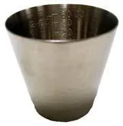 Polar Ware Polar Ware Graduated Medicine Cup 2 oz. Silver Stainless Steel Reusable – T2