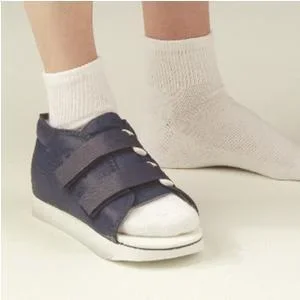 Post-Op Shoe, Navy Canvas Rubber, Loop-Lock, Female, Medium