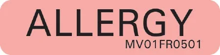 Precision Dynamics Barkley Pre-Printed Label Allergy Alert Allergy Fluorescent Red 1-1/4 X 5/16 Inch – V01FR0501