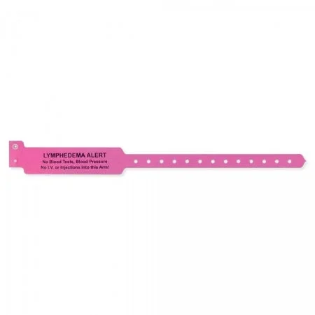 Precision Dynamics SuperBand Identification Band Superband Alert Wristband Permanent Snap Lymphedema Alert–No Blood Test, Blood Pressure No LV or Injections Into This Arm – 5054-37-PDJ