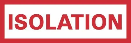 Precision Dynamics TimeMed Pre-Printed Label Timemed Advisory Label Isolation Red / White 2 X 6 Inch – N-19