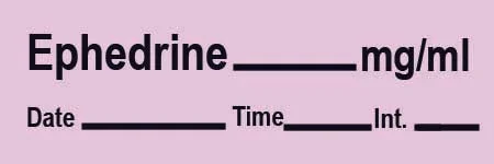 Precision Dynamics TimeMed Pre-Printed Label Timemed Anesthesia Label Ephedrine Violet 1-1/2 X 1/2 Inch – AN-5