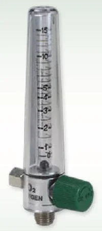 Precision Medical Precision Medical Oxygen Flowmeter Adjustable with 1 Power Take-Off 0 – 15 LPM DISS Hand Tight Adapter – 8MFA1003PTO