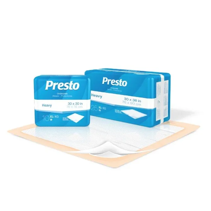 Presto® Heavy Absorbency Underpad, 30” x 36”