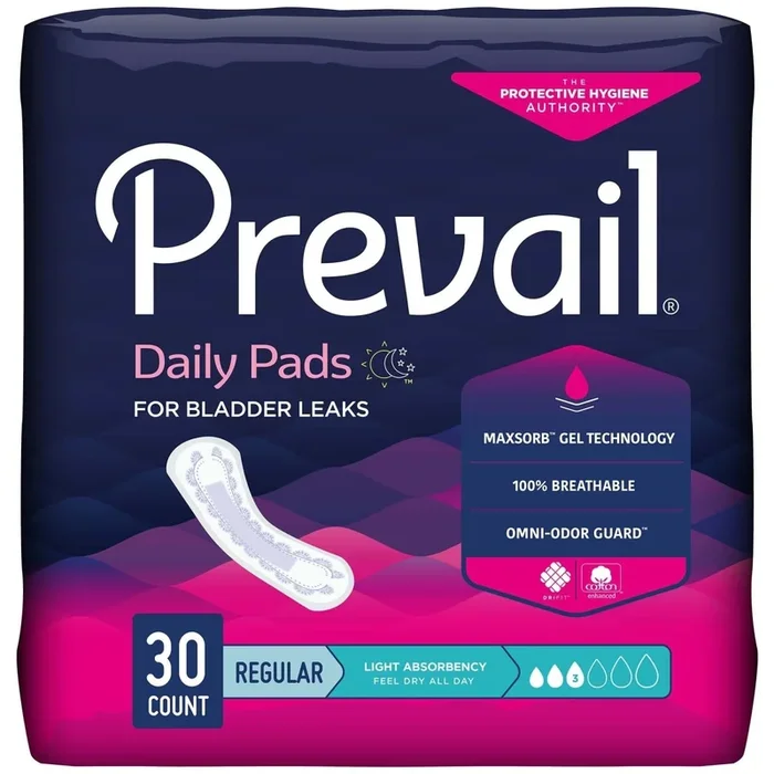 Prevail Daily Pads Light Absorbency Bladder Control Pad