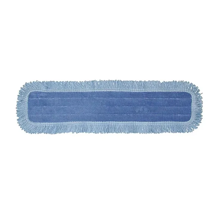 Pro Advantage Microfiber Dust Mop Pad with Fringe Yarn, 5” X 18”, Blue