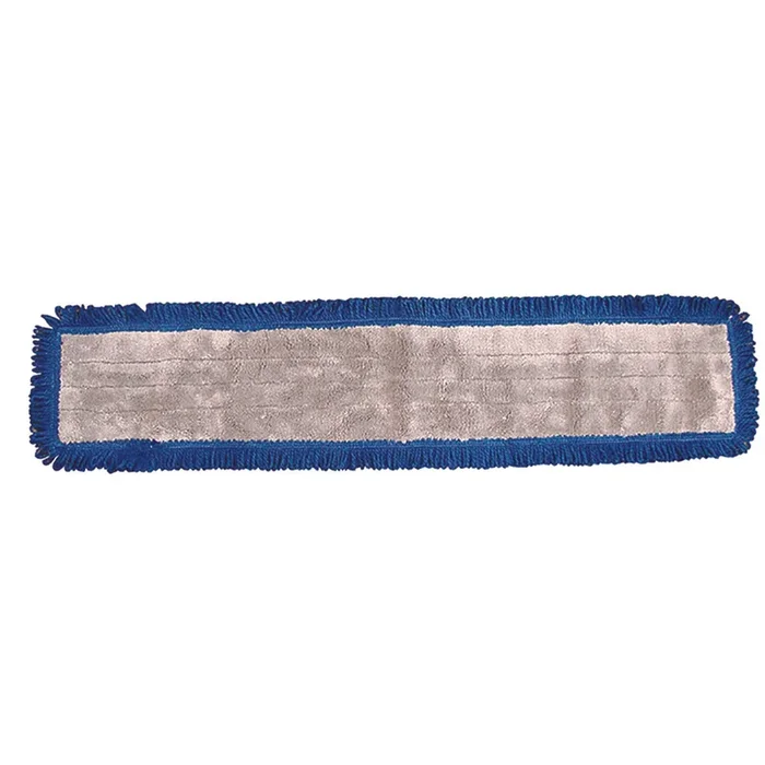 Pro Advantage Velcro Microfiber Dust Mop Pad, 5″ X 18″ Blue, Zig Zag Pattern