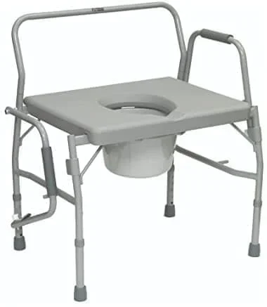ProBasics Bariatric Drop Arm Commode – Extra Wide Seat – Open Box