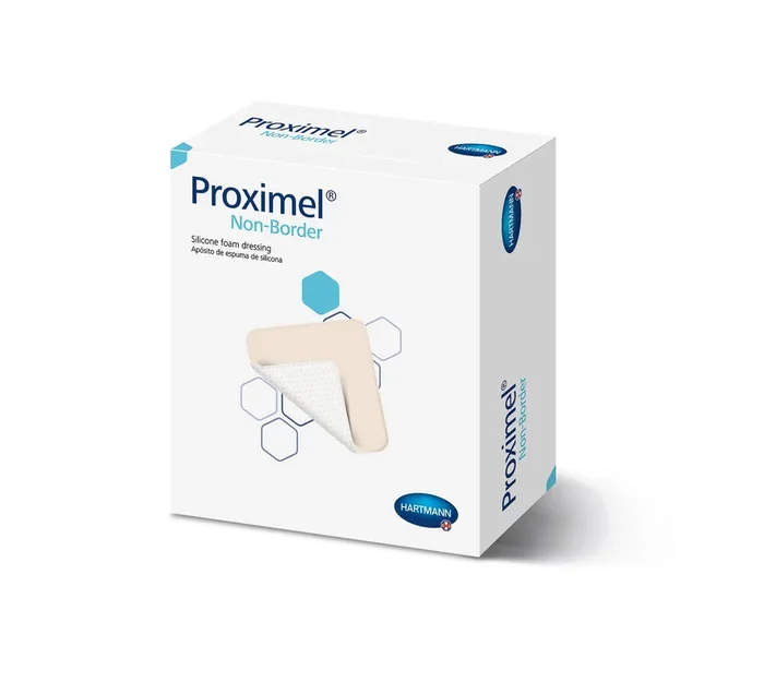 Proximel Silicone Foam Dressing with No Border, 4″ x 8″