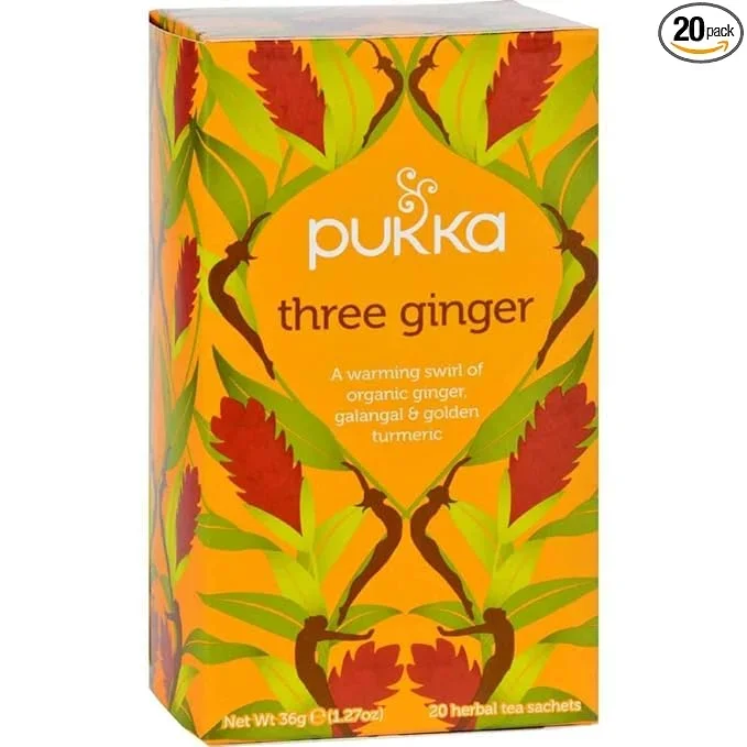 Pukka tres té de jengibre orgánico 20ct