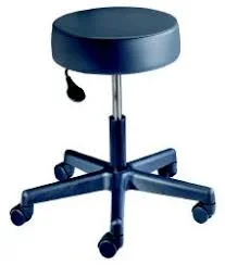 Reliance Medical Products 4200 Series Exam Stool Backless Pneumatic Height Adjustment 5 Casters Gray – 424002