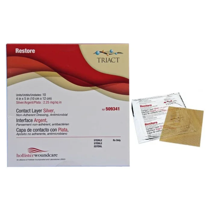 Restore Contact Layer Dressing with Silver and Triact Technology, 4″ x 5″