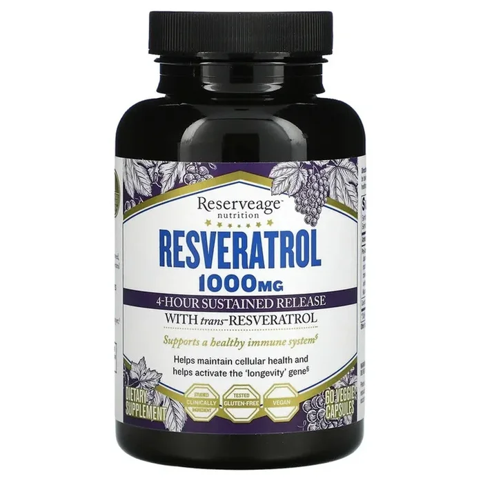 Resveratrol with Trans-Resveratrol, 500 mg