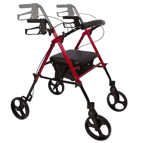 Rollator Aluminum Height Adjustable Burgundy