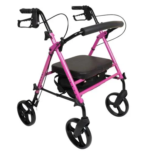Rollator Aluminum Height Adjustable Pink