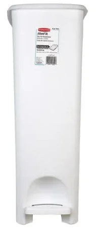 Saalfeld Redistribution Trash Can 45 Quart Rectangular White Plastic Step On – FG284802WHT