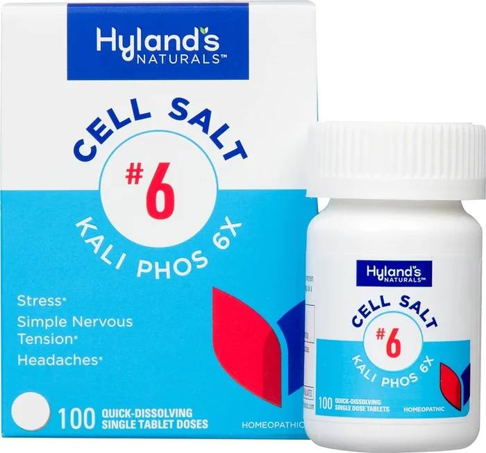 Salt celular de Hyland #6 Kali Phos 6x 100 tabletas