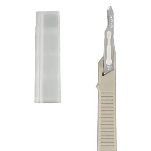 Scalpel #15 Disposable Generic Bx/10 w/Safety Guard