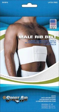 Scott Specialties Sport-Aid Rib Belt One Size Fits Most Hook And Loop Closure 6 Inch Male – SA3812 WHI UN