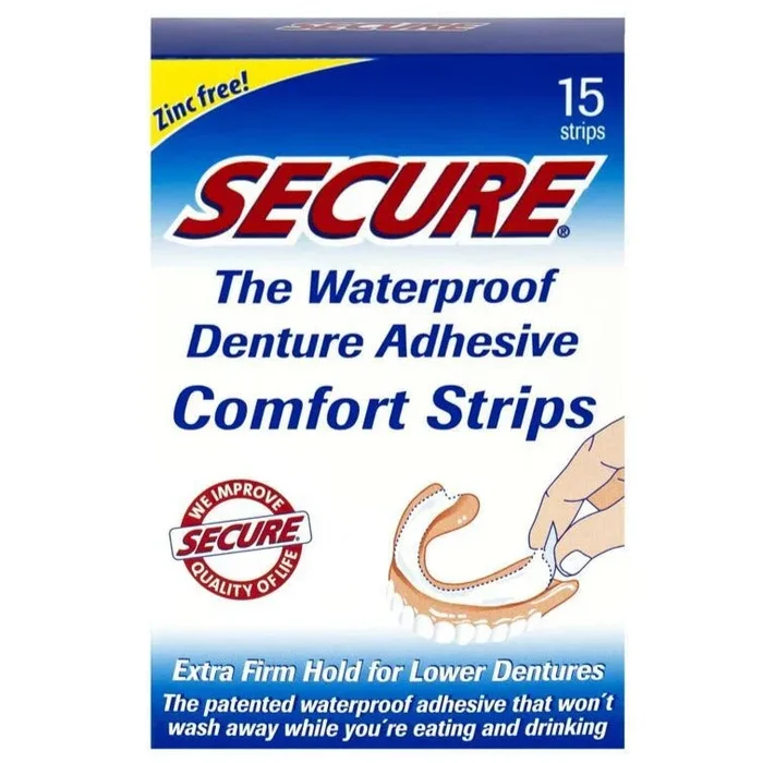 Secure® Denture Adhesive Comfort Strip, 15 Count