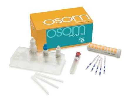 Sekisui Diagnostics OSOM Mono Test Rapid Test Kit Infectious Disease Immunoassay Infectious Mononucleosis Whole Blood / Serum / Plasma Sample CLIA Waived for Whole Blood / CLIA Moderate Complexity for Serum and Plasma 25 Tests – 145