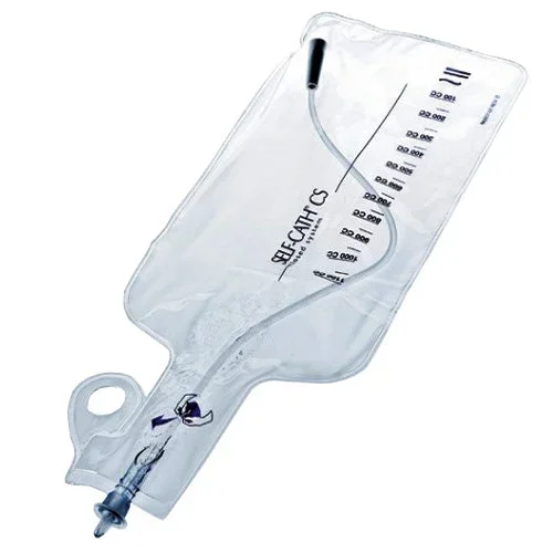 Self-Cath Closed System Catheter with Collection Bag 8 Fr 16″ 1100 mL