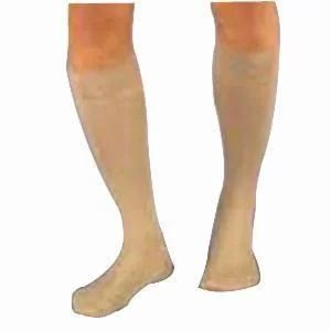 SensiFoot Crew Length Mild Compression Diabetic Sock Medium, Brown