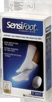 SensiFoot Crew Length Mild Compression Diabetic Sock X-Large, Black