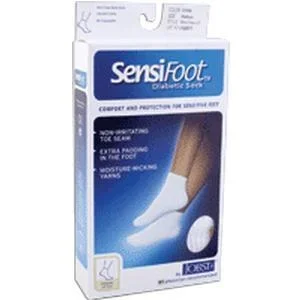 SensiFoot Mini-Crew Length Diabetic Sock X-Large, White