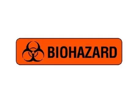 Shamrock Scientific Pre-Printed Label Warning Label BIOHAZARD Fluorescent Red 5/16 X 1-1/4 Inch – SBH-8-L