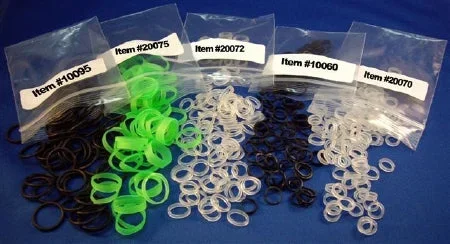 Sheathing Technologies Elastic O-Ring 3/8 Inch, Clear, 100 per Bag For Temperature Probe Covers – 20072