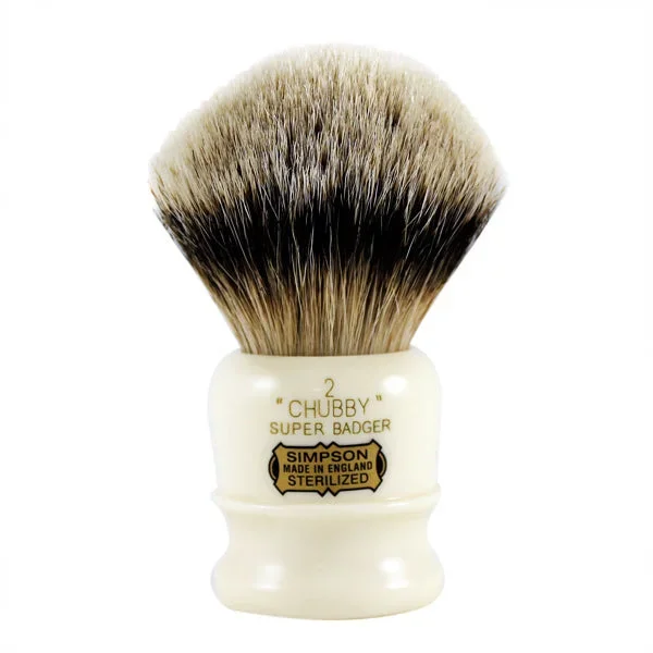 Simpsons CH2 ‘Chubby’ Silvertip Super Badger Shave Brush #10064814