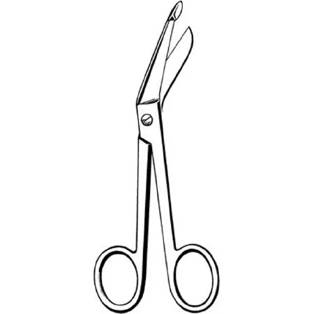 Sklar Econo Bandage Scissors Lister 3-1/2 Inch Length Floor Grade Stainless Steel NonSterile Finger Ring Handle Angled Blunt/Blunt – 21-222