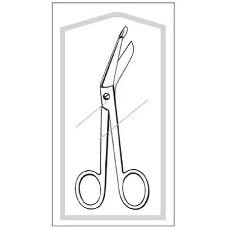 Sklar Econo Bandage Scissors Lister 5 Inch Length Floor Grade Stainless Steel Sterile Finger Ring Handle Angled Blunt/Blunt – 96-2503